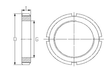 Wälzlager, Wälzlagerzubehör, Nutmutter für Wälzlager