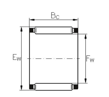 Wälzlager, Nadellager, Nadelkranz Zeichnung